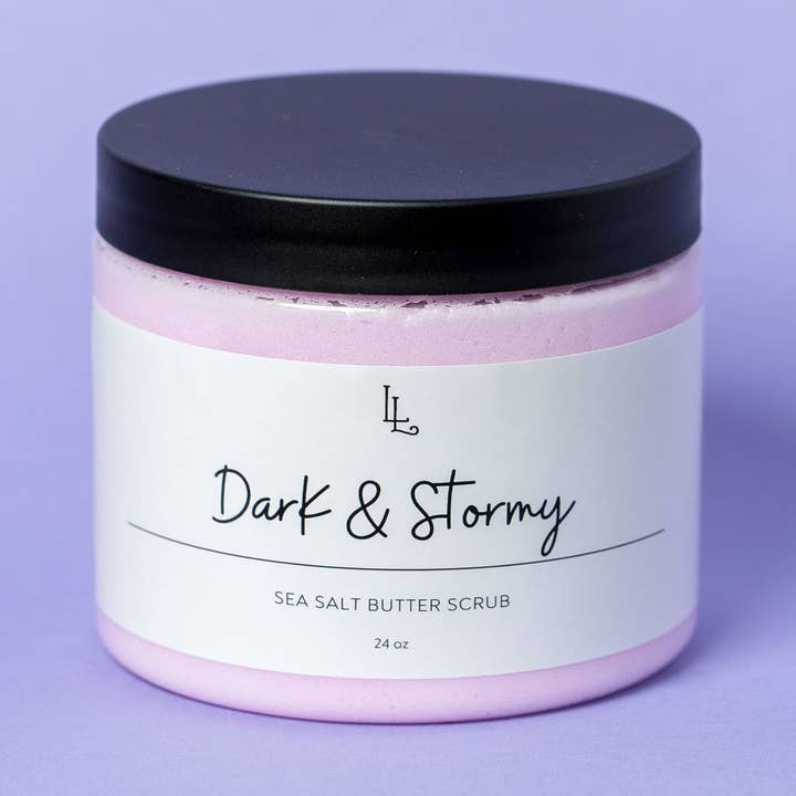 LOCAL LATHER REFILLERY & SOAP SHOP - Wholesale Body scrub/exfoliant - Dark & Stormy Sea Salt Butter Scrub0