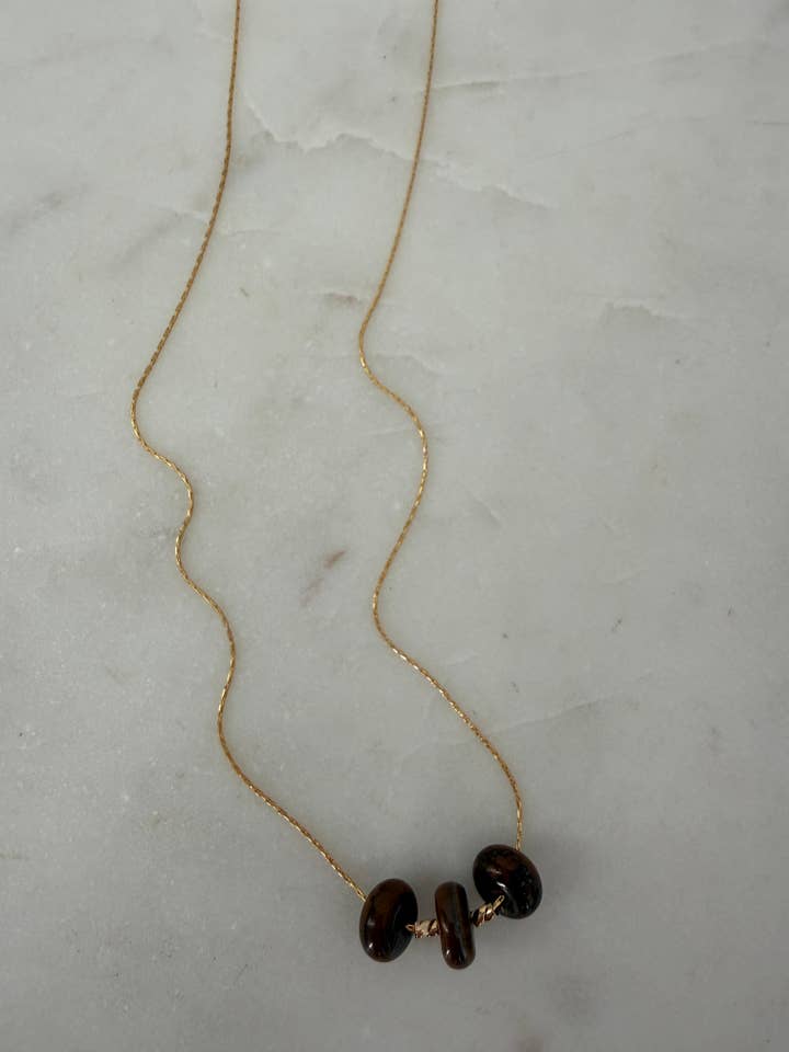 14k Gold Filled Minimal Dainty Silk Chain Necklace + Options for wholesale by Mac and Ry Jewelry