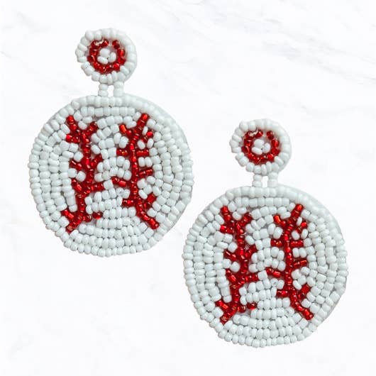 Suzie Q USA – Großhandel Ohrhänger – Baseball-Ohrringe mit Perlen