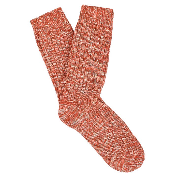 Chaussettes Mélangées pour Hommes - Orange Foncé pour la vente par ESCUYER