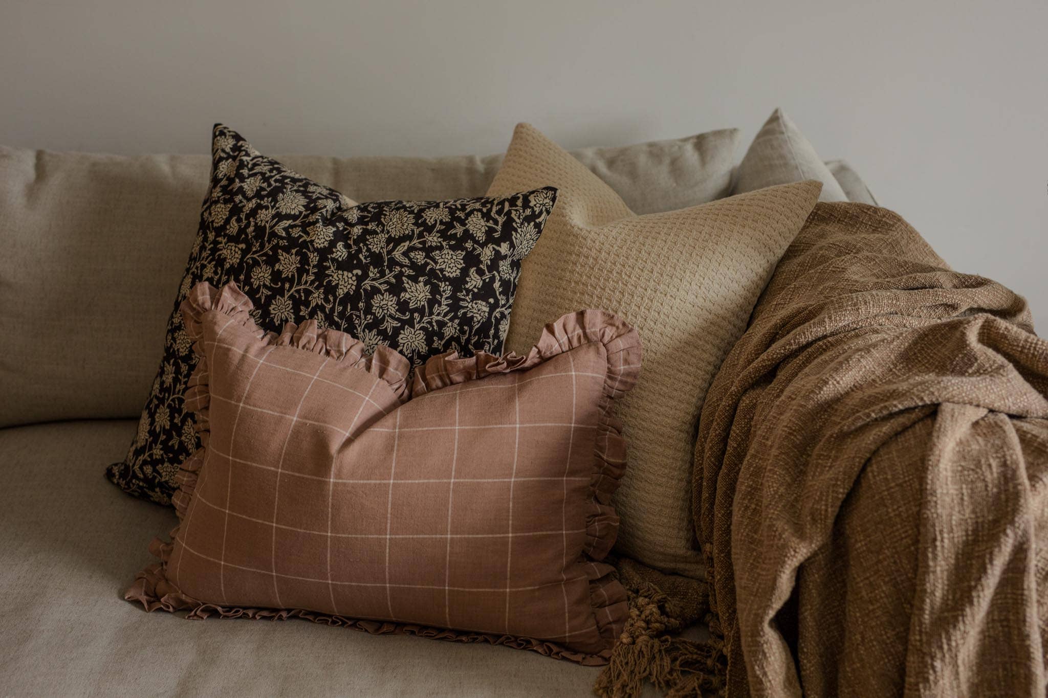 Rug & Weave - Wholesale Throw Pillow Cover - CALLIE Ruffle Pillow  1