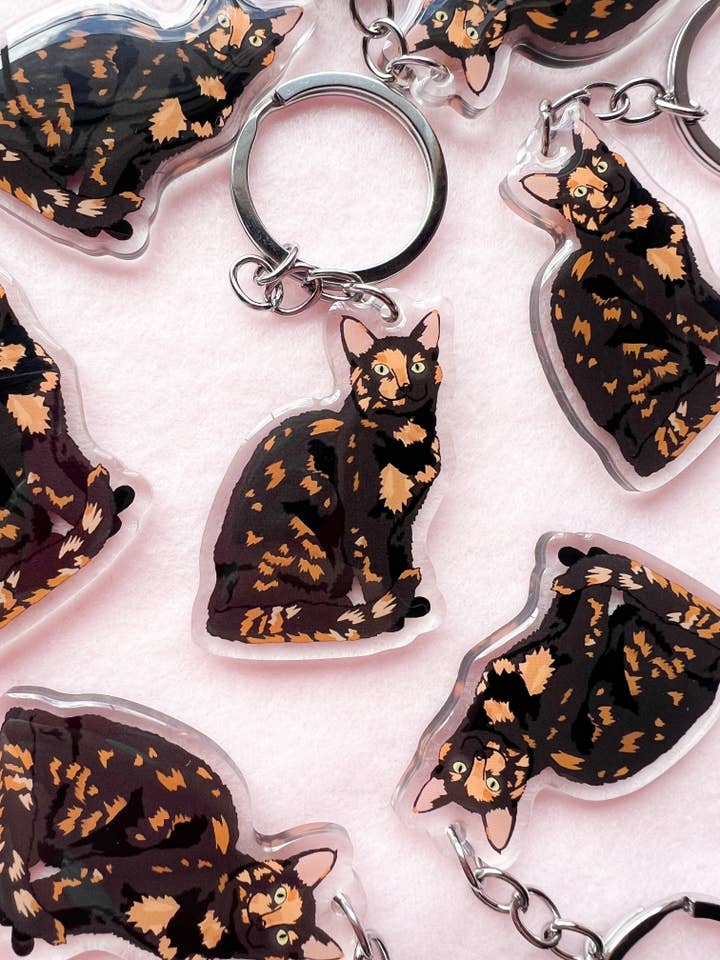 Tortoiseshell Keychain for wholesale by Our Cheery Corner