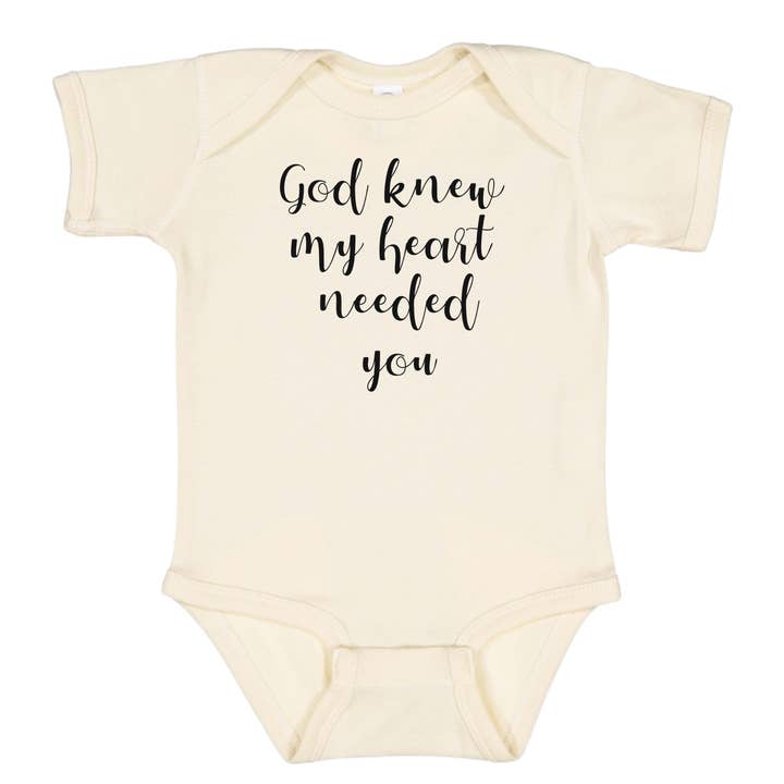 Twine Design - Wholesale Bodysuit (Non-Footed) - Baby - God Knew My Heart Needed You Onesie & Toddler Tee