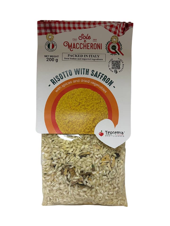 Saffron risotto 200g for wholesale by Teorema Mediterraneo