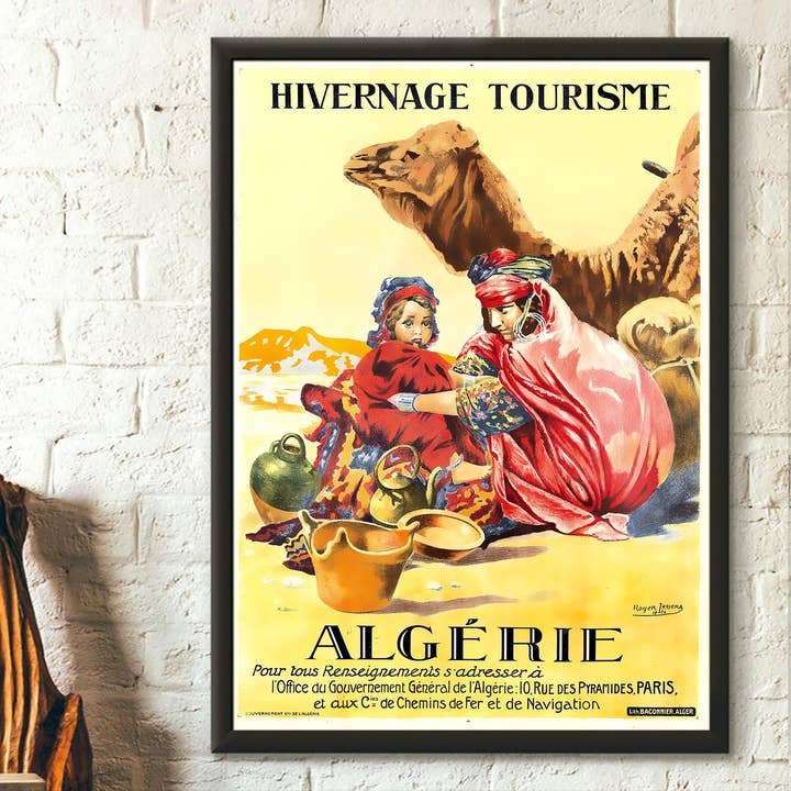 ed en papel mate Argelia 1924 Argelia Argelia Argelino para venta al por mayor de Vintage Wall Graphics