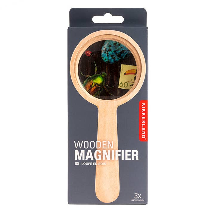 Wood Magnifier for wholesale by Kikkerland Design Inc