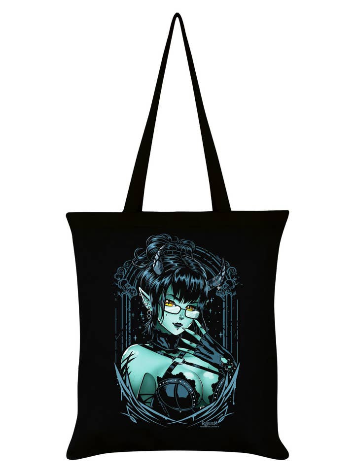 Sac cabas noir Reese de Requiem Collective pour la vente par Grindstore