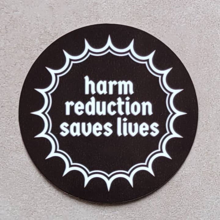 Hawburns Studio - Wholesale Sticker - Harm Reduction Saves Lives Waterproof Recovery Sticker0