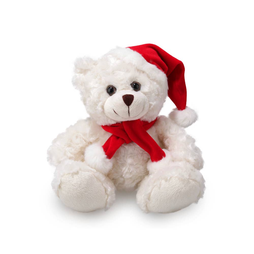 Plushland - Wholesale Christmas Decoration - 11″ Christmas Cream Bear Plush Toy | Holiday Christmas Bear0