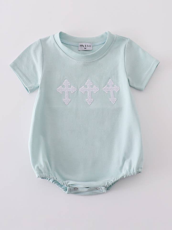 Bulle de broderie croix bleue pour la vente par Aspen Rain Boutique