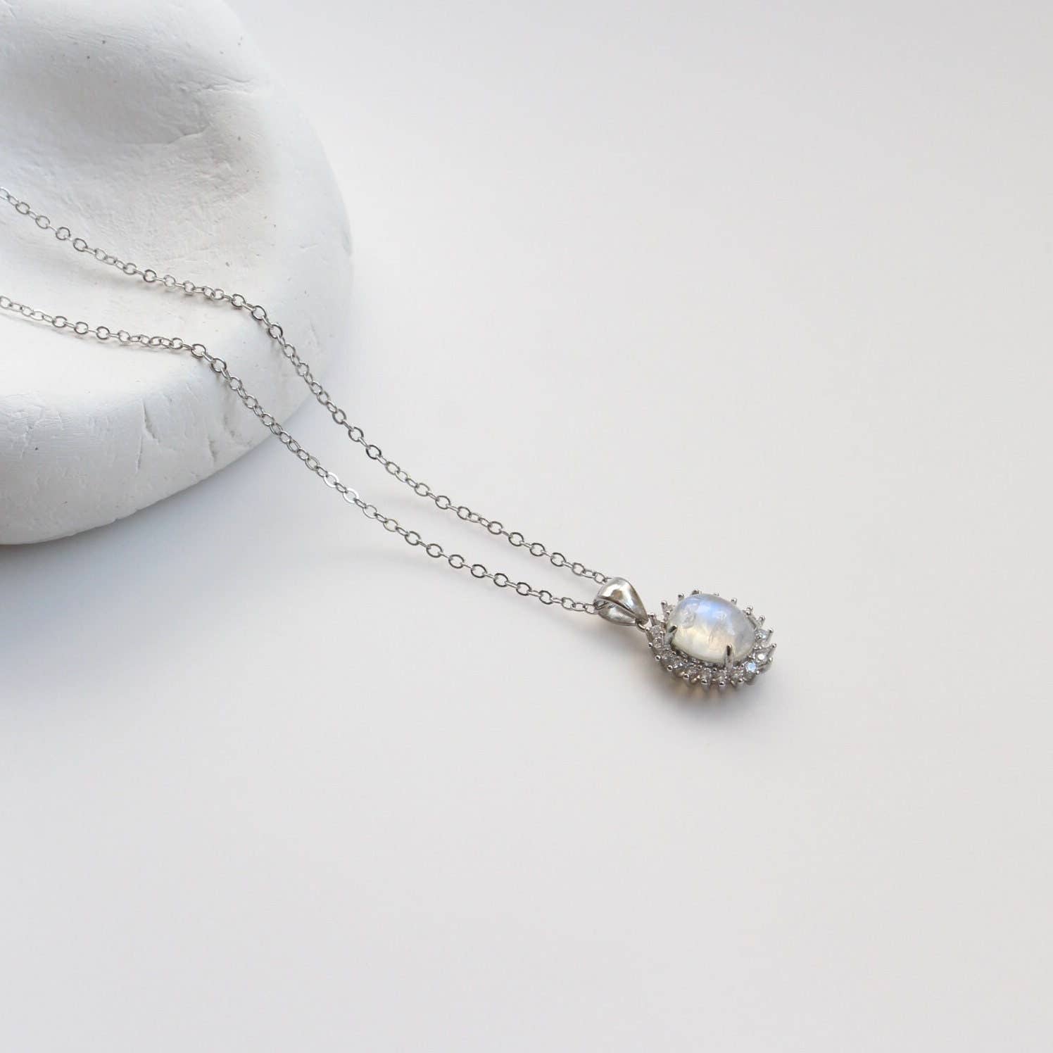 iBijoux - Wholesale Jewelry Set - Natural Moonstone Necklace Earrings Set (2S01)2