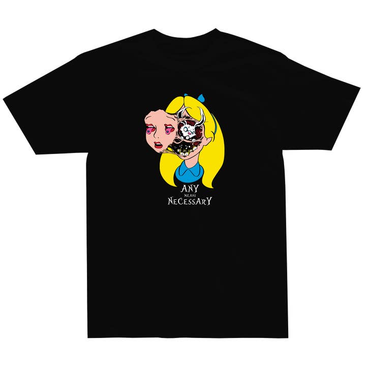 Any Means Necessary - Wholesale T-Shirt (Graphic) - Unisex - Alice D T-Shirt Black