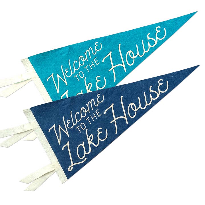 Welcome to the Lake House | Bandera de fieltro de 9 x 18 pulgadas | Arte de pared para venta al por mayor de Pennant For Your Thoughts
