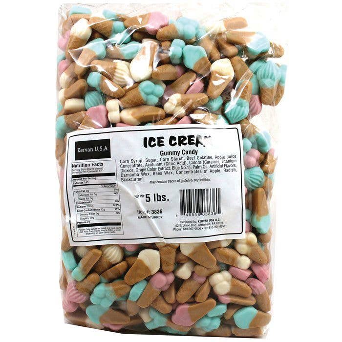 Grandpa Joe's Candy Shop - Wholesale Gummy - Kervan Ice Cream Cones, 5lb Bag1