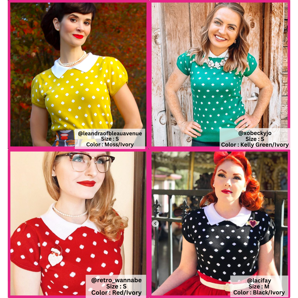 Mak - Vente Pull en maille – femme - Pull en jacquard à pois à manches courtes MK36734