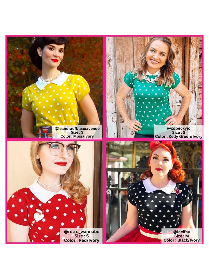 Mak - Vente Pull en maille – femme - Pull en jacquard à pois à manches courtes MK36734