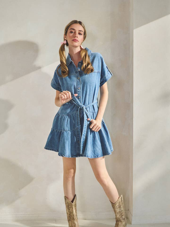 DENIM DRESS S3526 for wholesale by Signature 8
