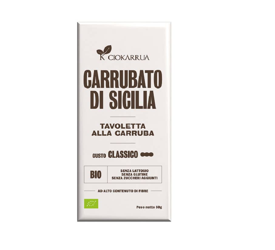 Ciokarrua - Wholesale Snack Bar - Carrubato di Sicilia, Classic, Organic, 50gr