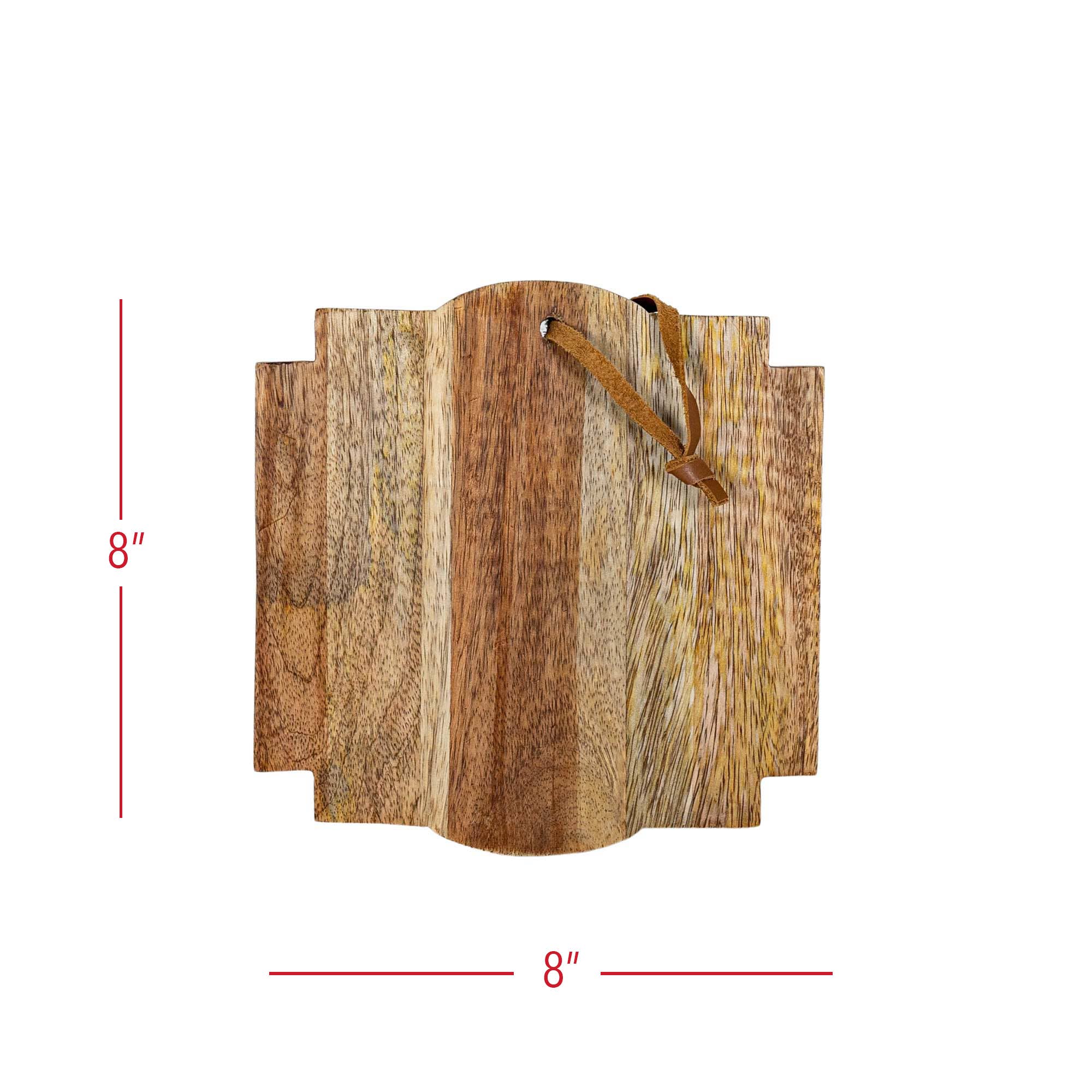 Foreside Home & Garden - Wholesale Cutting Board - Florence Pieced Square Cutting Board Natural Mango Wood5