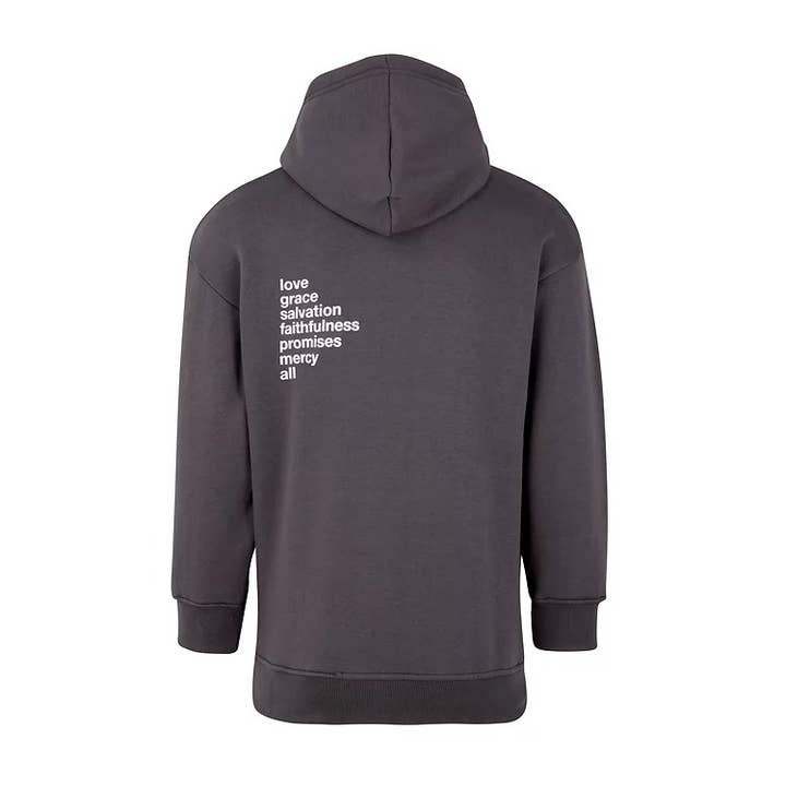 Charcoal Black Premium God of __ Hoodie for wholesale on Faire1