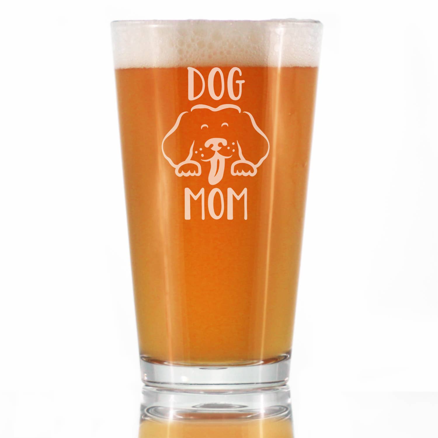 bevvee – wholesale Beer glass/mug – Dog Mom Gifts - Beer Pint Glass - Engraved0