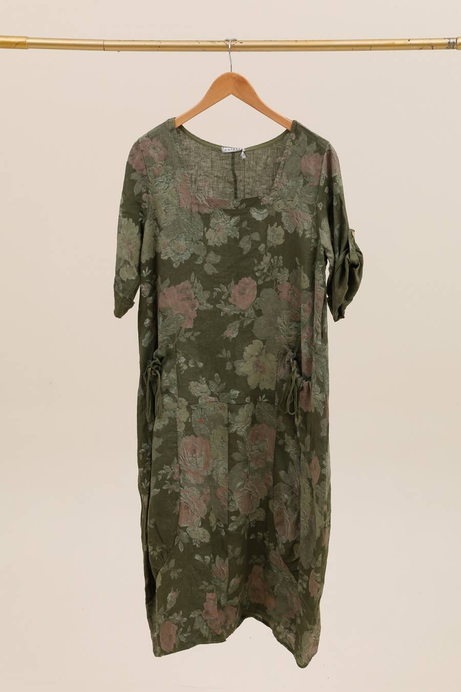 la maison des fibres naturelles – Großhandel Kleid – Damen – Leinenkleid mit floralem Muster, 100 % Leinen, Modell 6796755