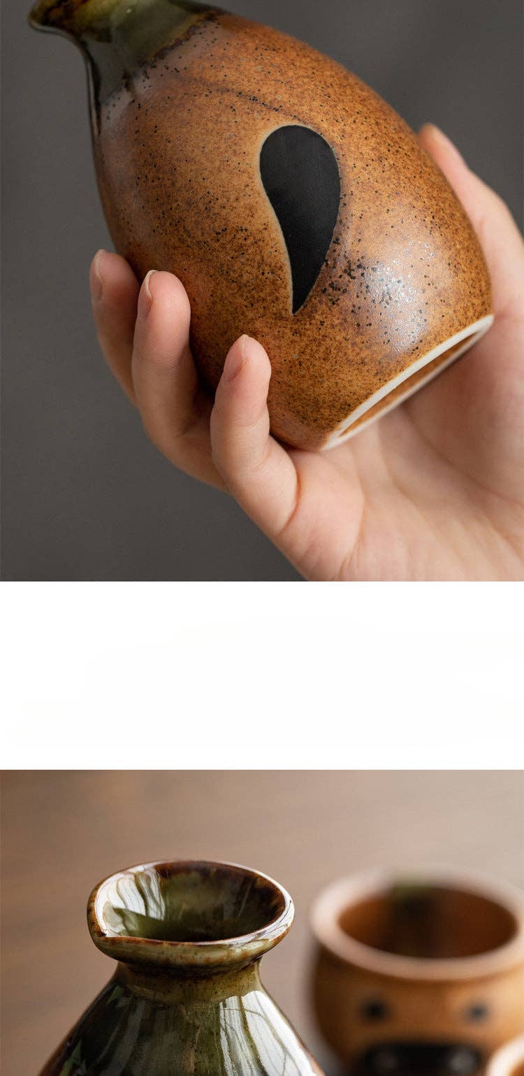 Gohobi （We cover U.S. import duties） - Vente Service à thé - Set de saké et thé japonais Gohobi avec raton laveur, fabrication japonaise12