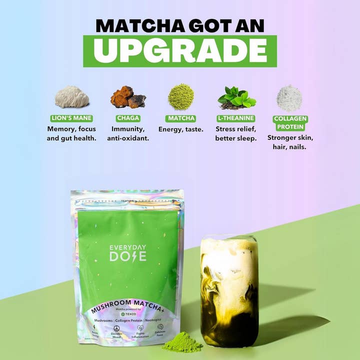 Everyday Dose - Wholesale Ground Coffee - The Everyday Dose Mushroom Matcha+: Focus, Energy & Immunity