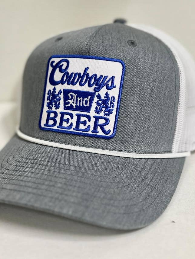Cowboys and Beer Rope Richardson Hat for wholesale by Country Deep Apparel