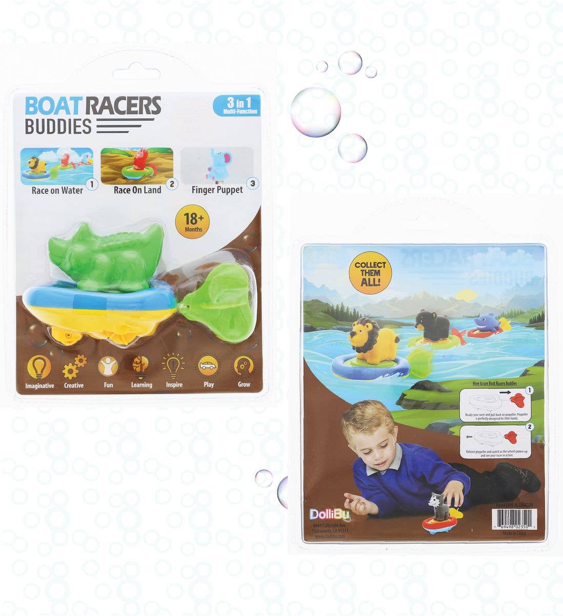 Cota Global – wholesale Bath toy – Baby – Boat Racers Buddies - Alligator4