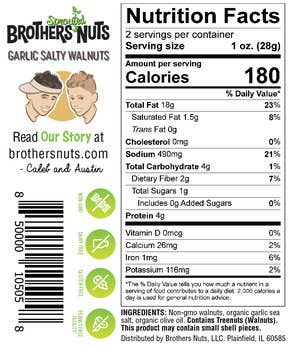 Brothers Nuts - Vente Noix - Noix salées à l'ail - Snacks sains et biologiques aux noix2