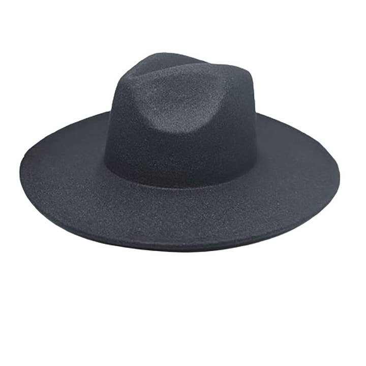 AdornWise - Wholesale Fedora - Women's - Vegan Felt Wide Brim Rancher Hat