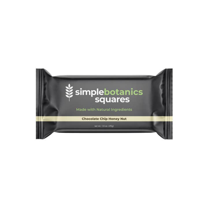 Chocolate Chip Honey Nut - Simple Botanics Squares (Box of 12) for wholesale by Simple Botanics