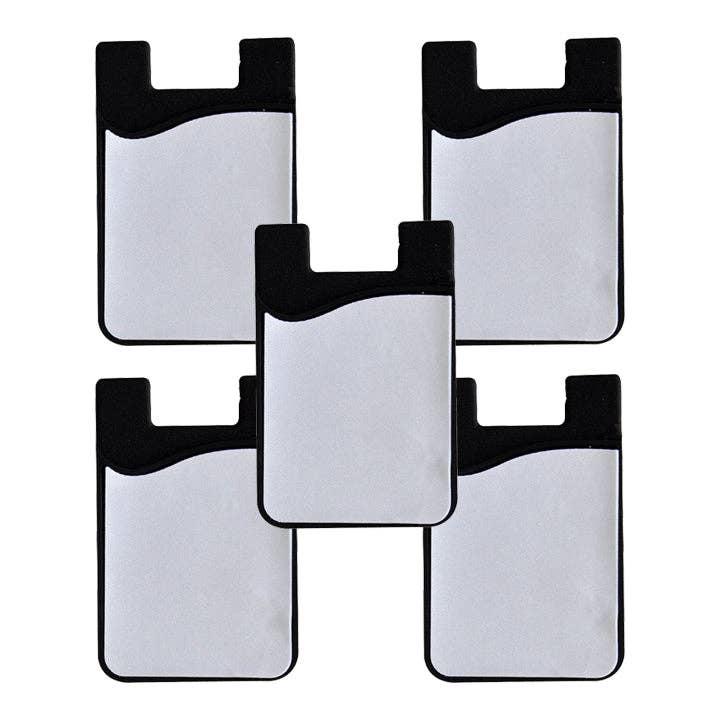 SUBLIMATION SILICONE CARD HOLDER - 5 PACK for wholesale by Hogg Outfitters