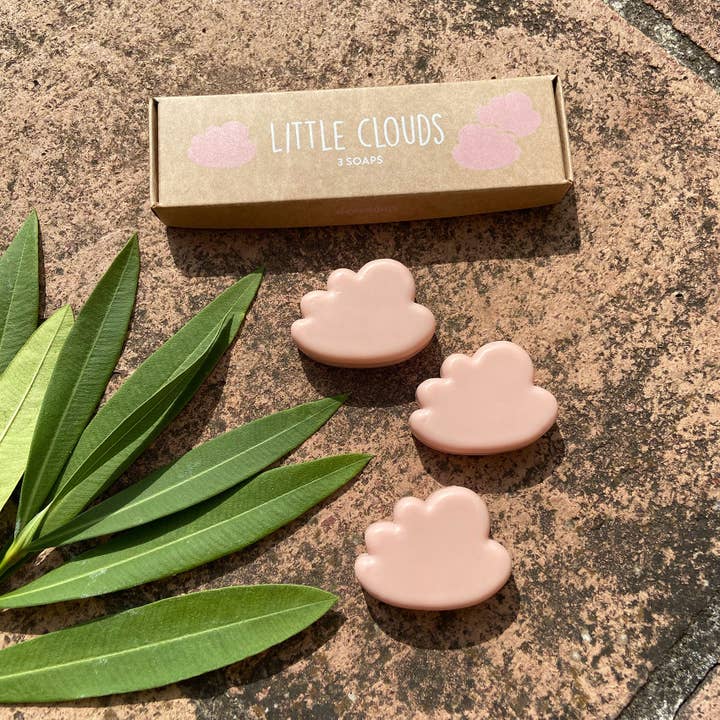 Dearsoap - Wholesale Bar Soap - Little Clouds - 3 guest soaps, rose3
