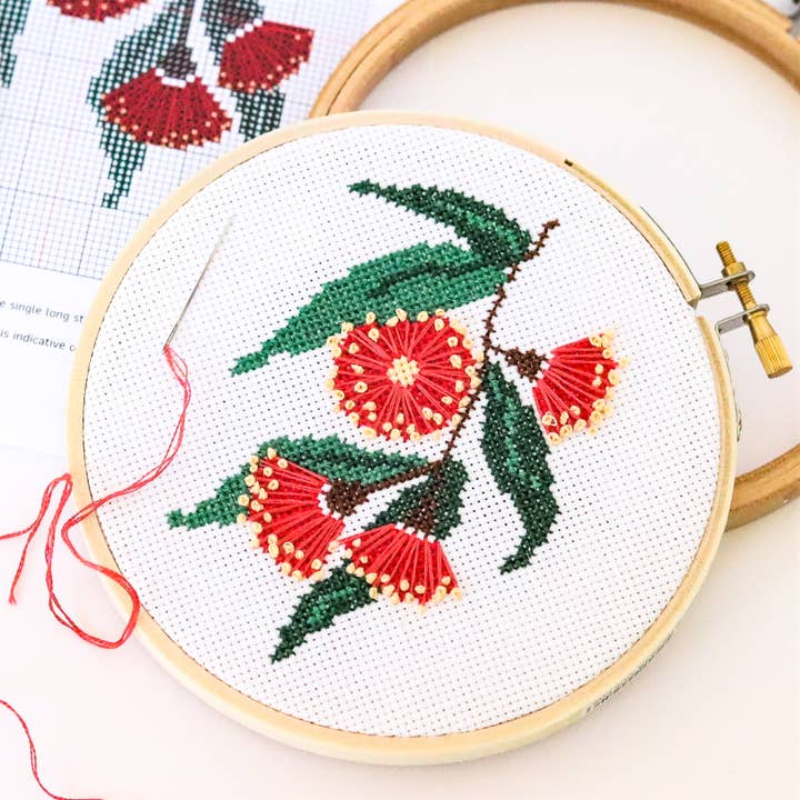 Eucalyptus Blossom Cross Stitch Kit for wholesale by Craft Make Do