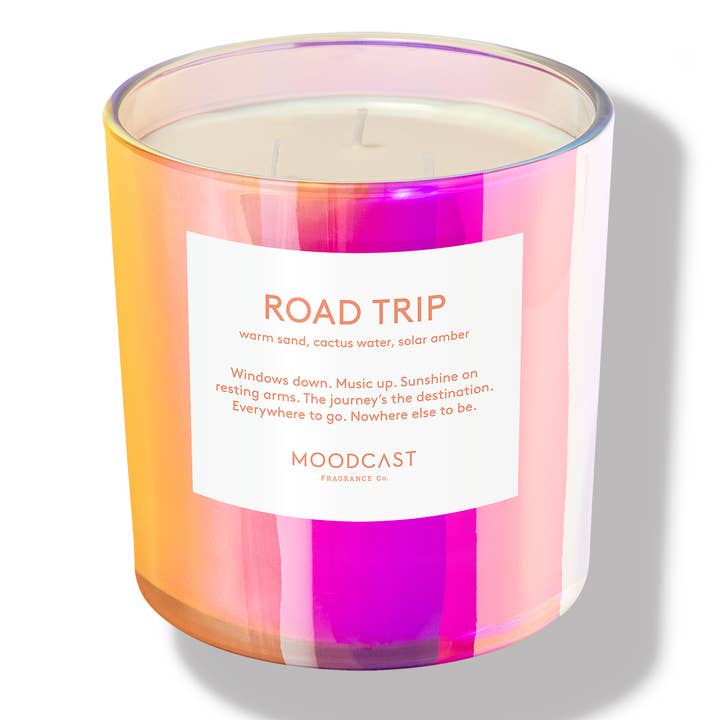 Vela de cera de coco de 3 mechas - Vibes - Road Trip - Tarro de 24 oz para venta al por mayor de Moodcast Fragrance Co.