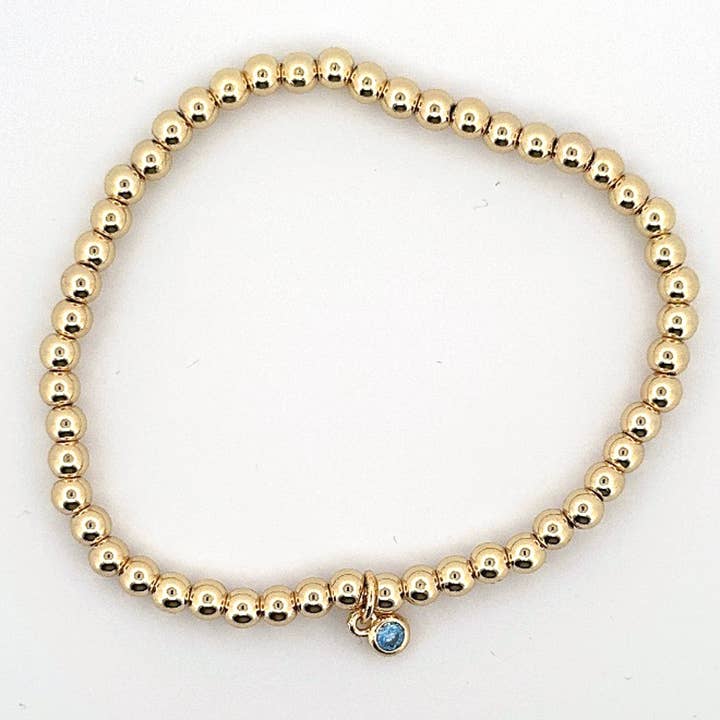 Nette Road Wholesale - Wholesale Charm/Dangle Bracelet - Tiny Crystal Charm Stretch Bracelet