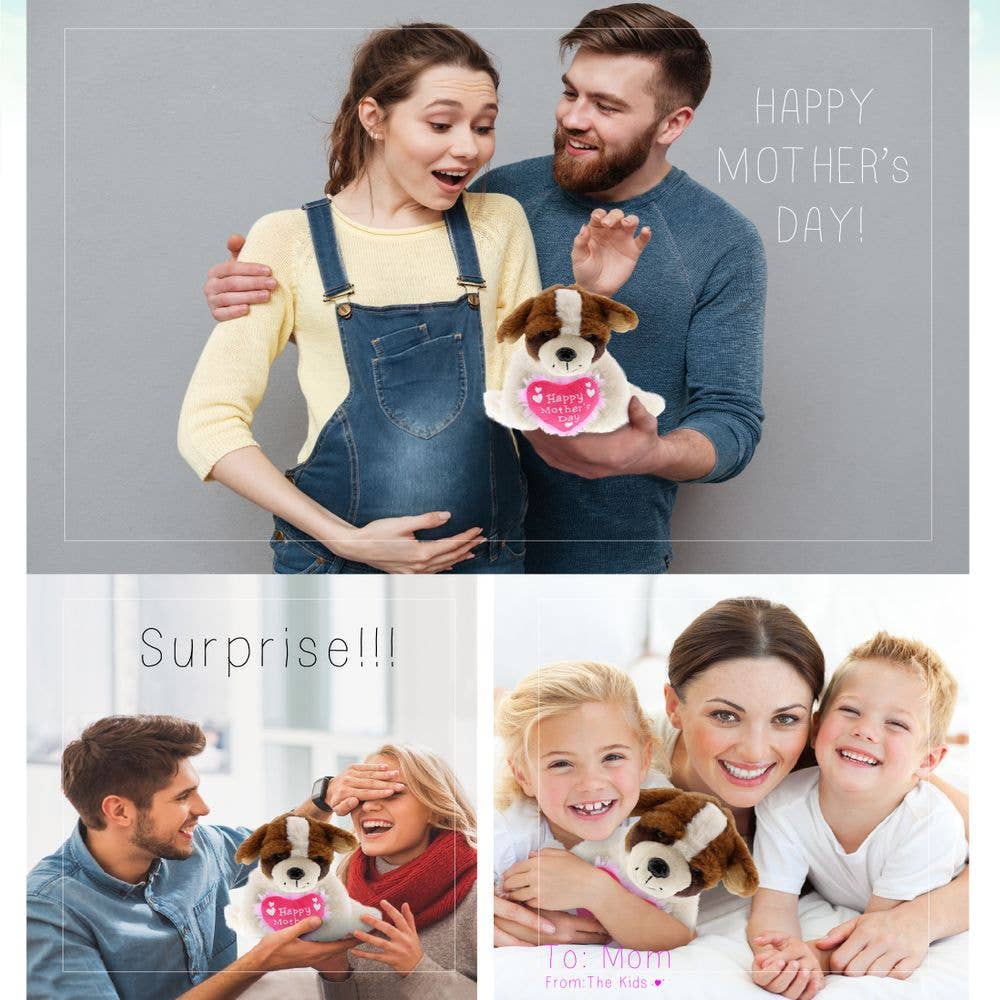 Cota Global – Engroshandel Plyslegetøj - Børn og baby – Plys Mors Dags Hjerte - Super Blød Plys - Sankt Bernhard Hund5