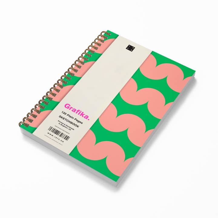 1973 - Wholesale Sketchbook/Sketchpad - Grafika: Wiggle A4 Spiralbound Sketchbook by 1973
