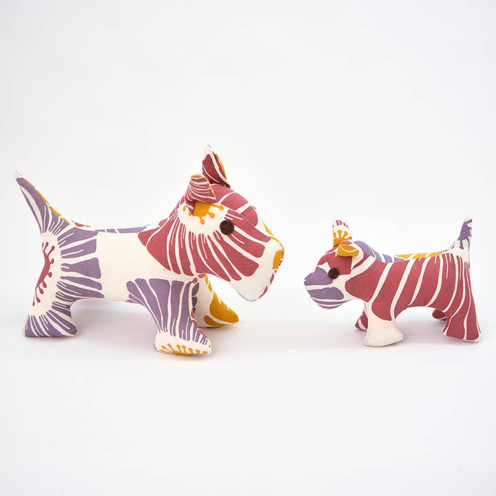 Patchwork Little Dog & Puppy | Mulberry Mauve for wholesale by Balizen Direct from Bali