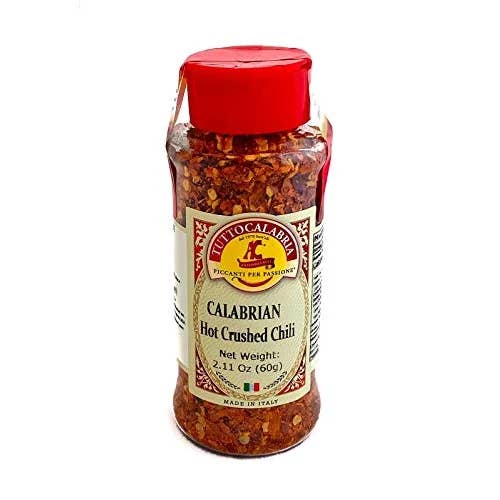 Casacella Foods - Wholesale Dried Spice - Tutto Calabria Crushed Peperoncino Dry Hot Pepper 2.11ozÂ