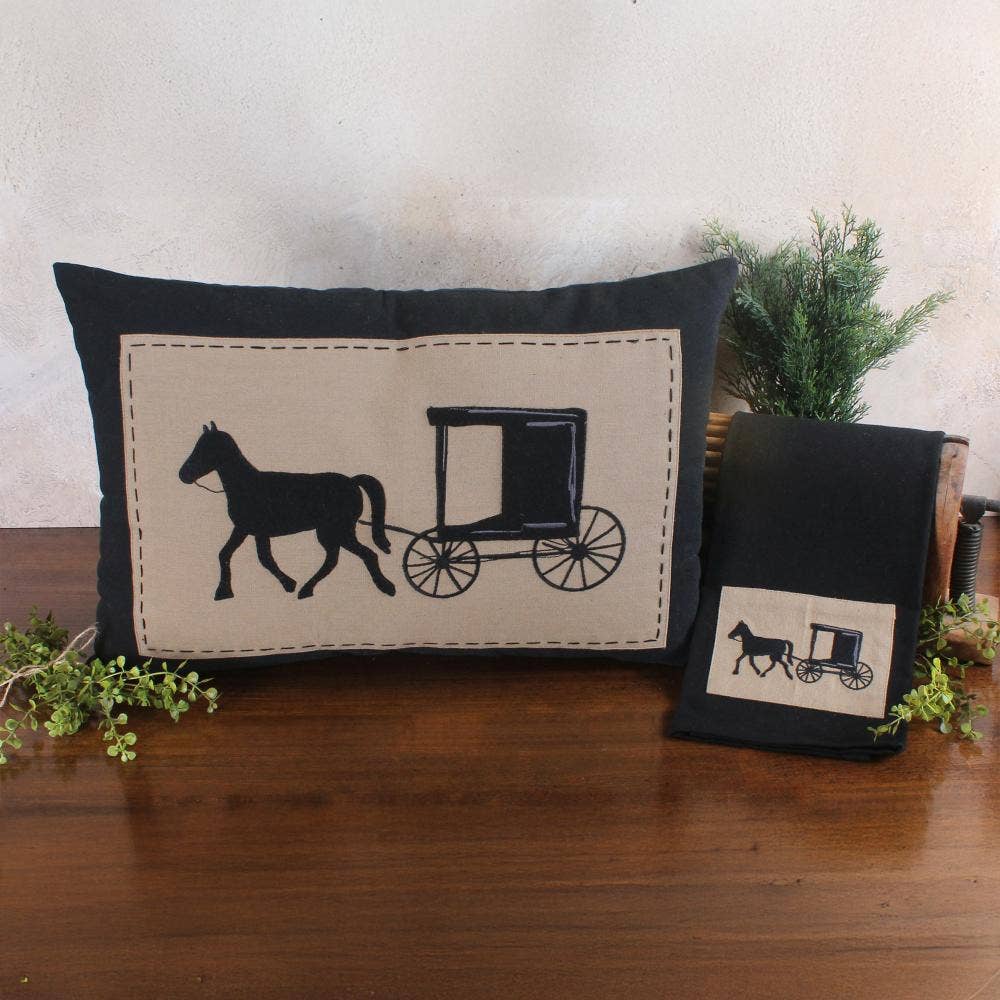 Home Collections by Raghu - Wholesale Tea Towel - Horse & Buggy Towel2