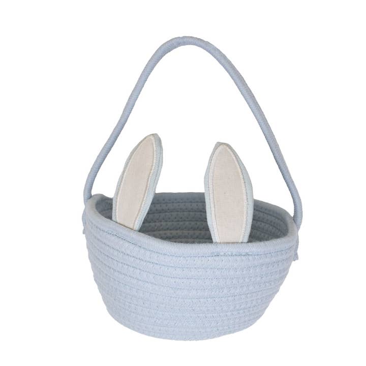 The Royal Standard - Wholesale Beach bag - Hopkins Bunny Basket Blue/White 7.75x4.5