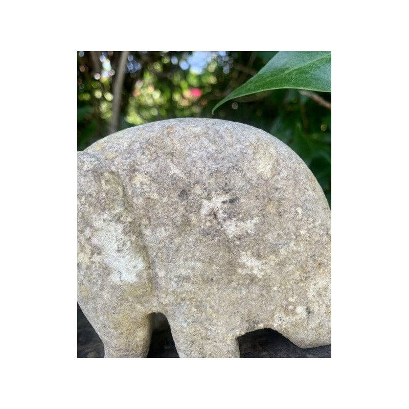 Paloma Black (Casa Natura Design, S.L.) - Wholesale Decorative Figurine - Set Of 2 Pieces: Hand Carved Solid Sandstone Elephants2