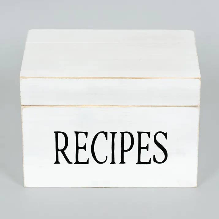 60306 - 7x5 wood RECIPE box Kitchen Home Decor DIY for wholesale by Devanie At Home (Formerly Adams & Co.)