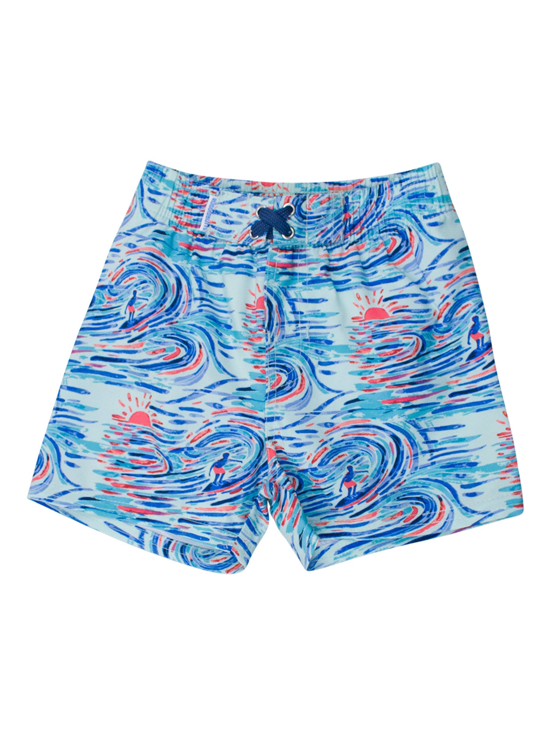 Blue Boys Seaside Surfer Swim Trunks for wholesale on Faire0