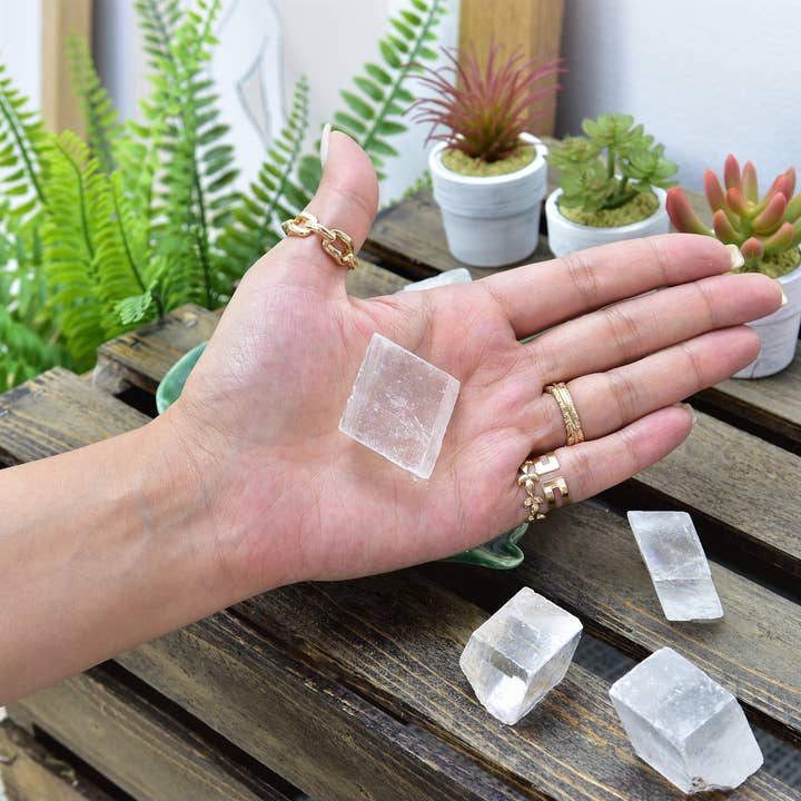 Yellow Tree Company - Wholesale Spiritual Stone/Crystal - Optical Calcite | Optic Calcite | Iceland Spar | Raw Natural Clear Calcite1