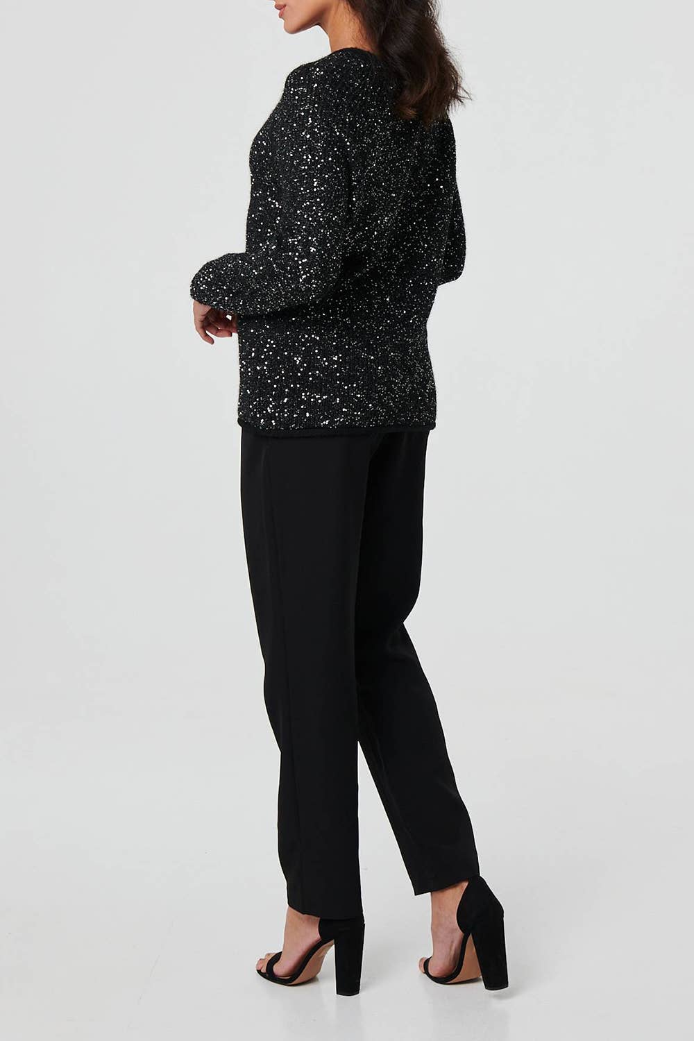 Black Embellished Metallic Jumper
 for wholesale on Faire1