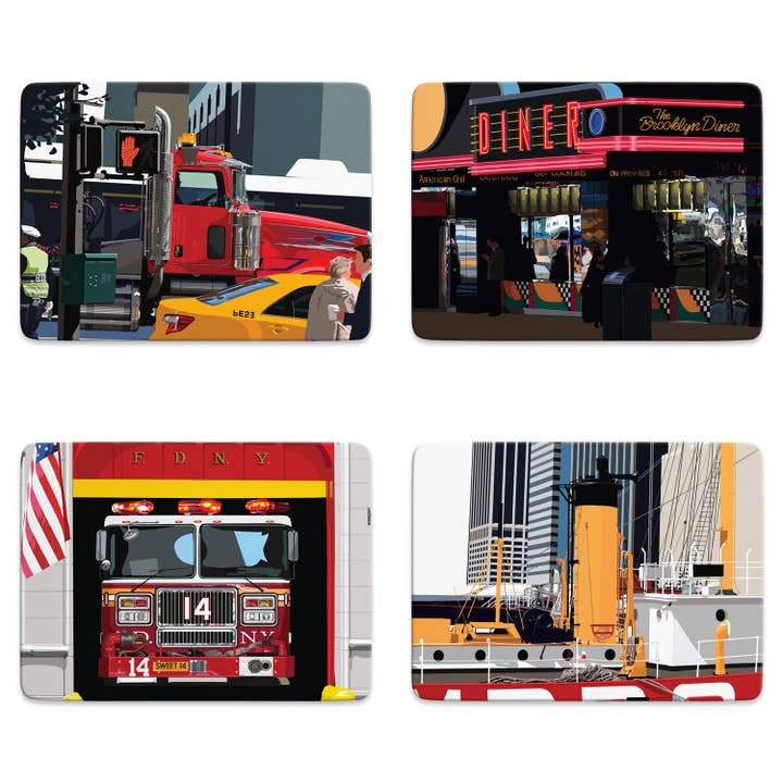 Set de 2 sets de table New York pour la vente par Leslie Gerry